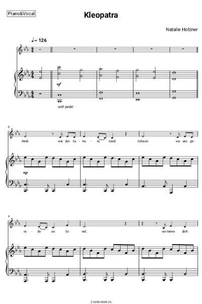 Ноты, аккорды Natalie Holzner - Kleopatra