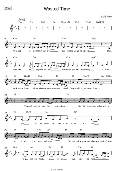 undefined Skid Row - Wasted Time