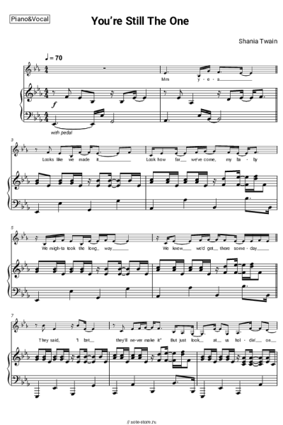 Ноты, аккорды Shania Twain - You’re Still The One