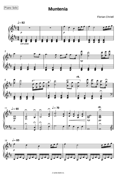 Ноты, аккорды Florian Christl - Muntenia