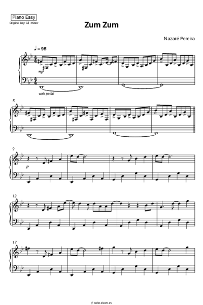 Ноты, аккорды Nazaré Pereira - Zum Zum