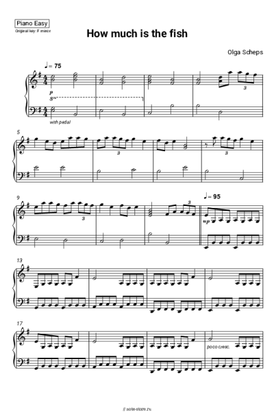 Ноты, аккорды Olga Scheps - How much is the fish