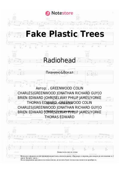 undefined Radiohead - Fake Plastic Trees