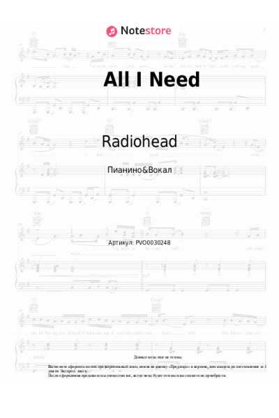 undefined Radiohead - All I Need