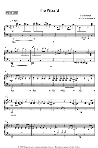Ноты, аккорды Uriah Heep - The Wizard