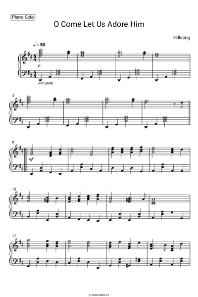 Ноты, аккорды Hillsong Worship - O Come Let Us Adore Him