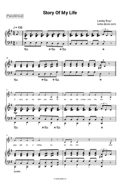 Ноты, аккорды Lesley Roy - Story Of My Life