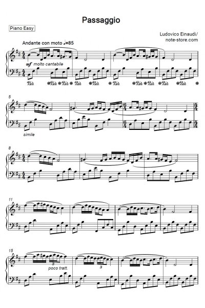 Ноты, аккорды Ludovico Einaudi - Passagio
