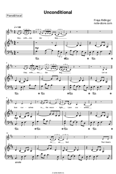 Ноты, аккорды Freya Ridings - Unconditional