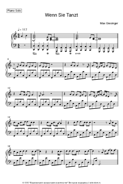 Ноты, аккорды Max Giesinger - Wenn Sie Tanzt