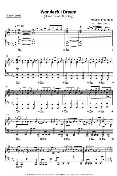 Ноты, аккорды Melanie Thornton - Wonderful Dream (Holidays Are Coming)