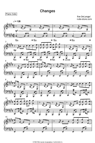 Ноты, аккорды Ilse DeLange - Changes