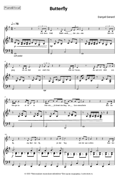 undefined Danyel Gerard - Butterfly (deutsch)