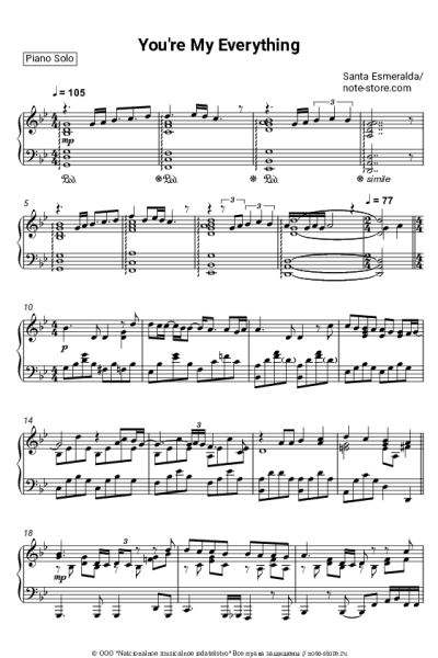 Ноты, аккорды Santa Esmeralda - You're My Everything