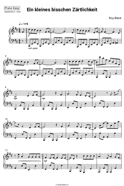 Ноты, аккорды Roy Black - Ein kleines bisschen Zärtlichkeit