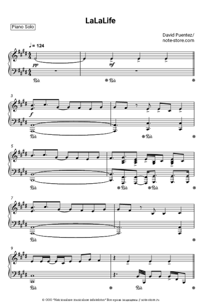 Ноты, аккорды David Puentez - LaLaLife