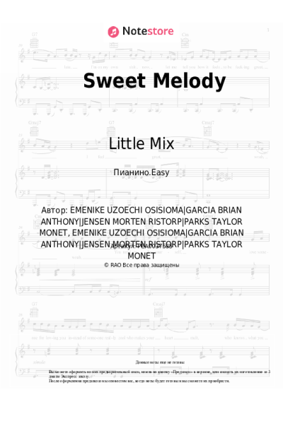 Ноты, аккорды Little Mix - Sweet Melody