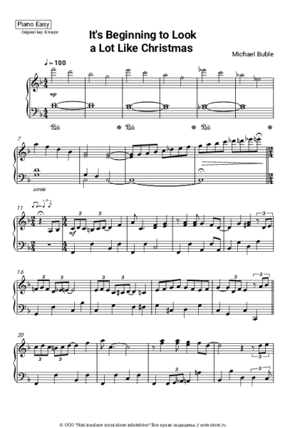 Ноты, аккорды Michael Buble - It's Beginning to Look a Lot Like Christmas