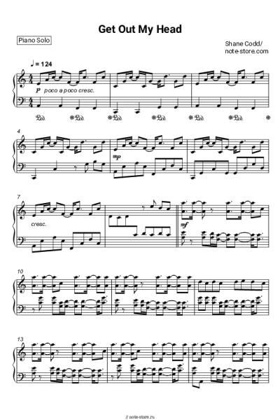 Ноты, аккорды Shane Codd - Get Out My Head