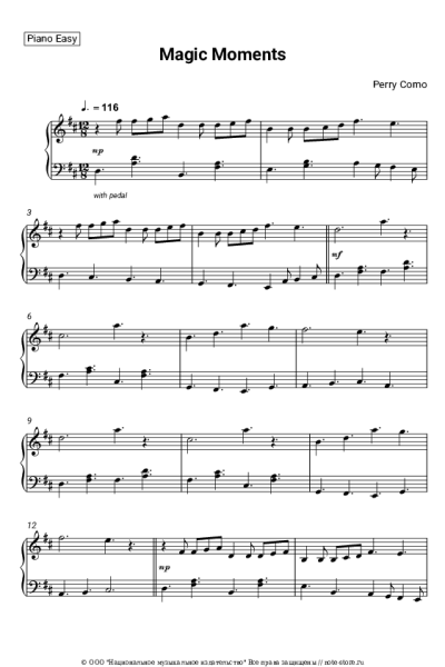 Ноты, аккорды Perry Como - Magic Moments