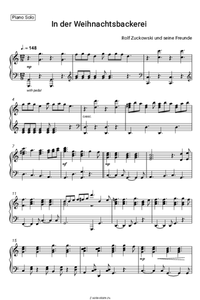 Ноты, аккорды Rolf Zuckowski - In der Weihnachtsbackerei