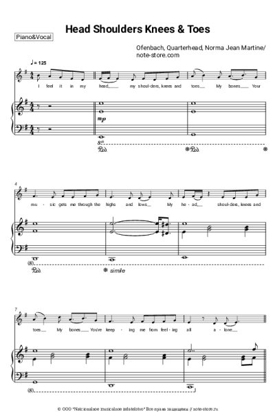 Ноты, аккорды Ofenbach, Norma Jean Martine, Quarterhead - Head Shoulders Knees & Toes