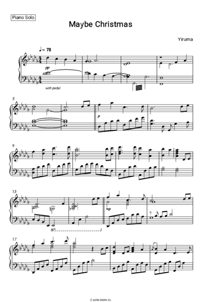 Ноты, аккорды Yiruma - Maybe Christmas