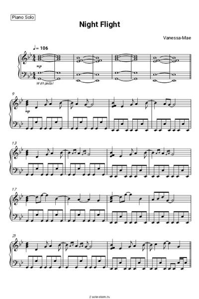 Ноты, аккорды Vanessa Mae - Night Flight