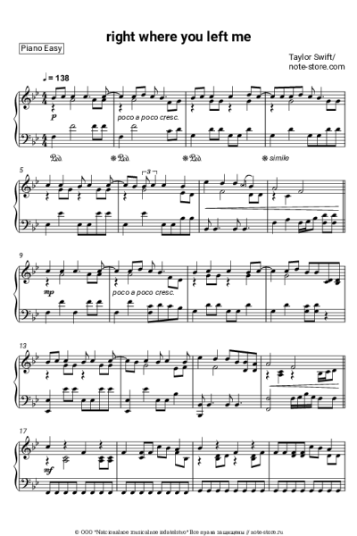 undefined Taylor Swift - right where you left me