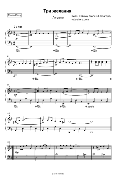 Ноты, аккорды Росица Кирилова - Три желания (Лягушка)