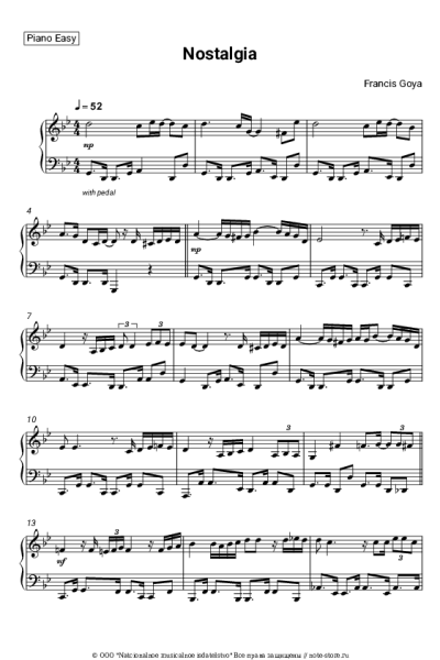 Ноты, аккорды Francis Goya - Nostalgia