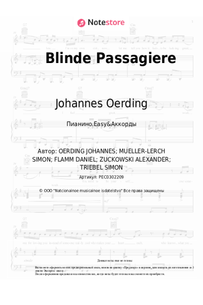 undefined Johannes Oerding - Blinde Passagiere