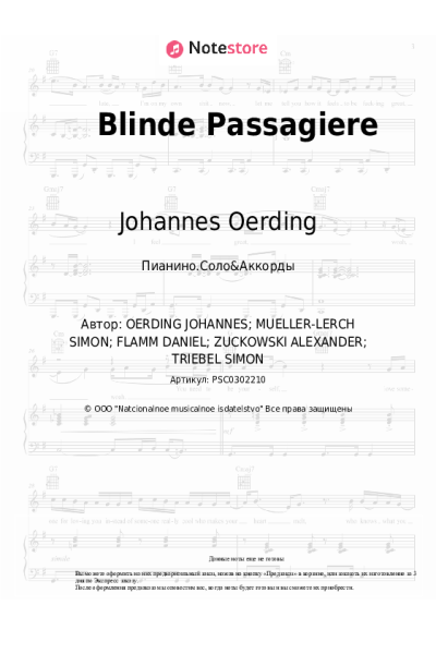 undefined Johannes Oerding - Blinde Passagiere