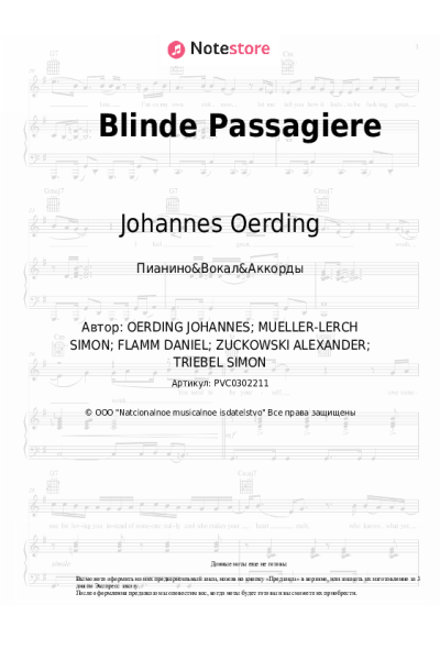 undefined Johannes Oerding - Blinde Passagiere