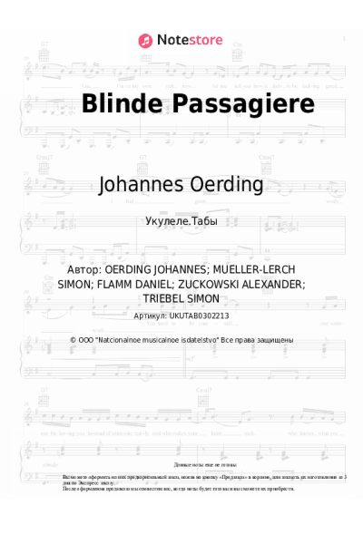 undefined Johannes Oerding - Blinde Passagiere