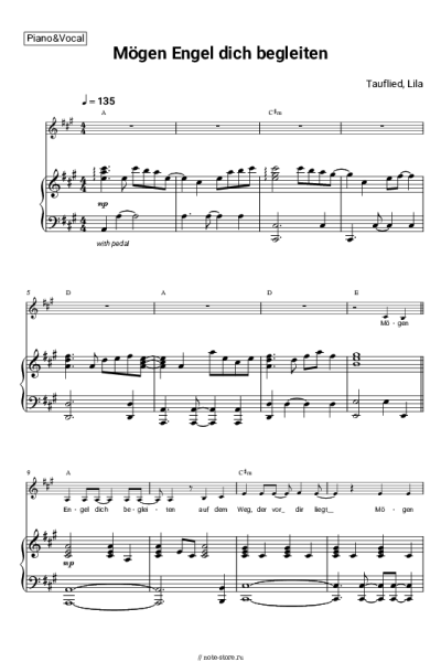 Ноты, аккорды Lila - Mögen Engel dich begleiten