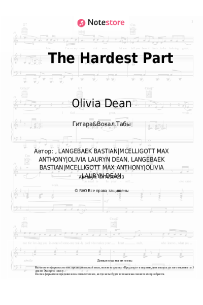 undefined Olivia Dean - The Hardest Part
