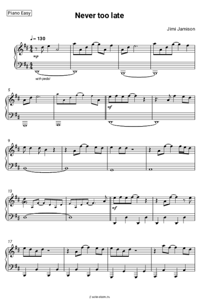 Ноты, аккорды Jimi Jamison - Never too late