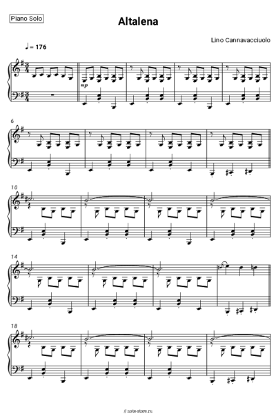 Ноты, аккорды Lino Cannavacciuolo - Altalena