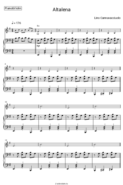 Ноты, аккорды Lino Cannavacciuolo - Altalena