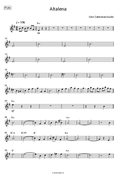 Ноты, аккорды Lino Cannavacciuolo - Altalena