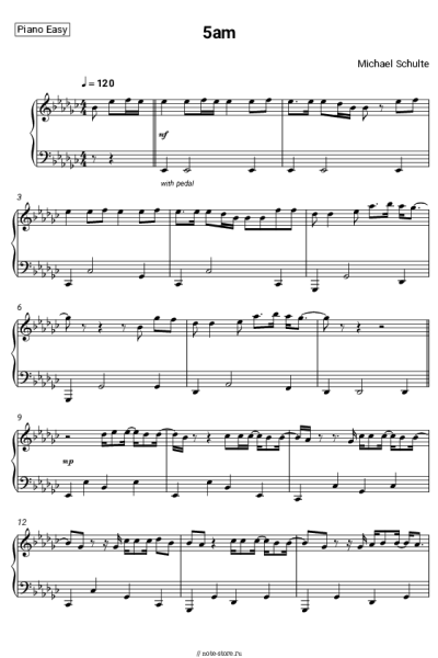 Ноты, аккорды Michael Schulte - 5am