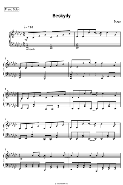 Ноты, аккорды Doga - Beskydy
