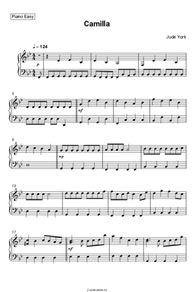 Ноты, аккорды Jude York - Camilla