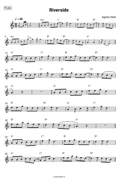 Ноты, аккорды Agnes Obel - Riverside