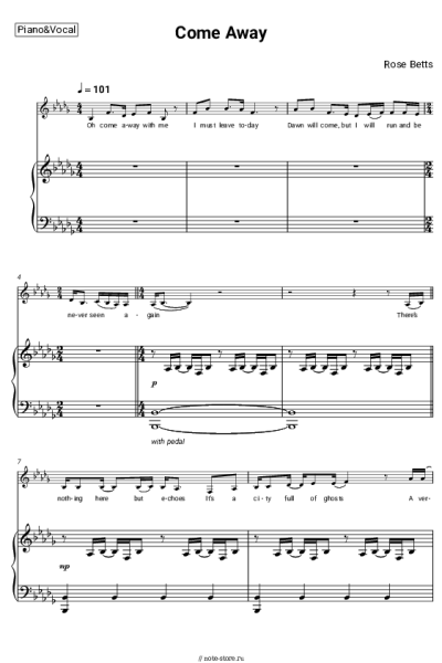 Ноты, аккорды Rose Betts - Come Away