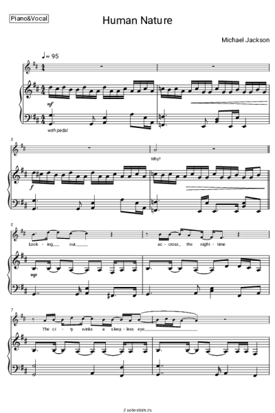 Ноты, аккорды Michael Jackson - Human Nature