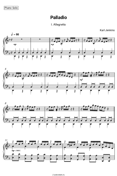Ноты, аккорды Karl Jenkins - Palladio: I. Allegretto