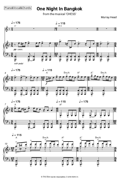 undefined Murray Head - One Night In Bangkok (from the musical 'CHESS')