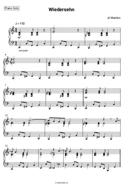 Ноты, аккорды Al Martino - Wiedersehn